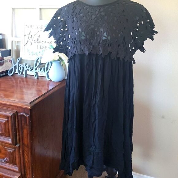 My Story Dresses & Skirts - Black Applique Dress   